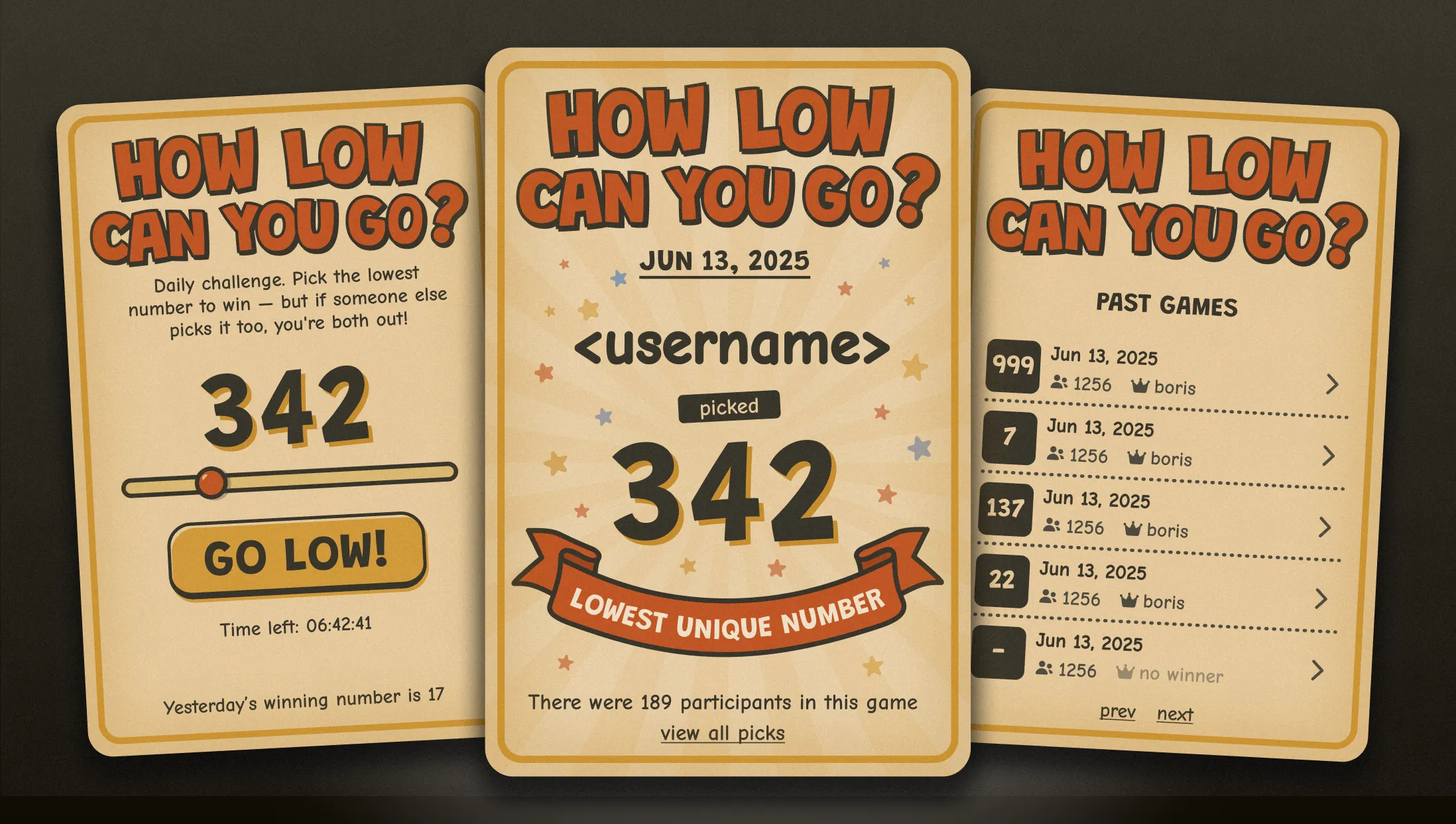 How Low Can You Go? game screenshots